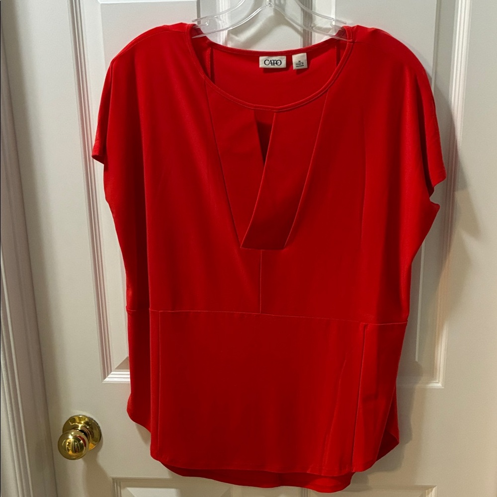 Cato Women's Bold Coral Blouse